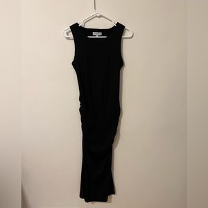 Michael Stars Ribbed Black Dress